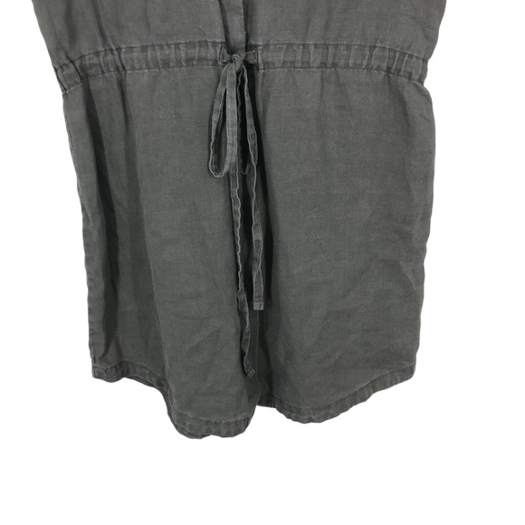 Standard James Perse Line Drop Waist Lagan Shirt Dress, Cuffed Sleeves, Button 1 - Picture 5 of 5